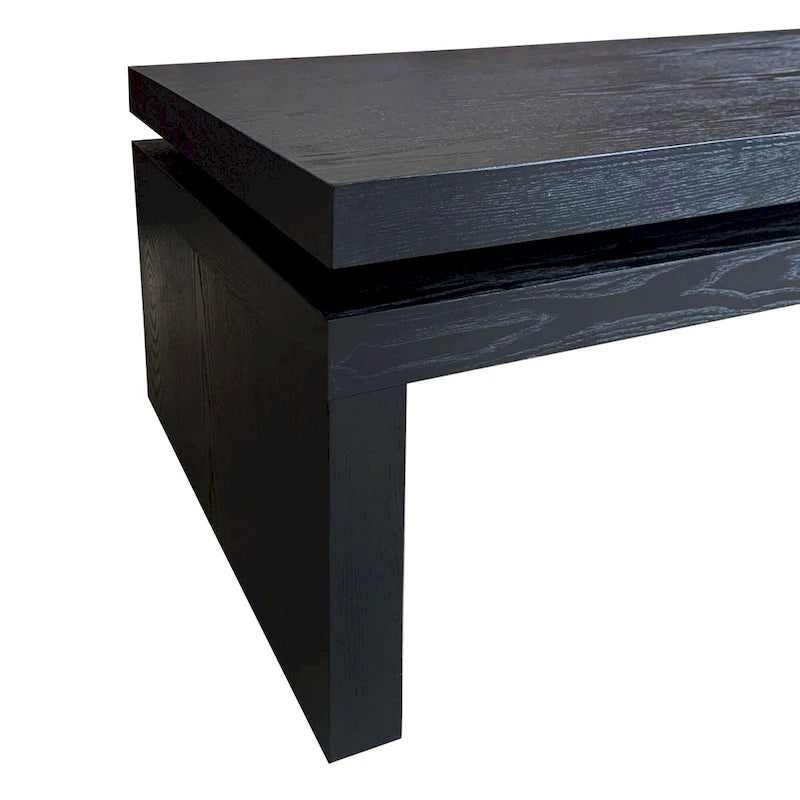 Modern Coffee Table, Wooden Coffee Table, Rectangle Cocktail Tea Table for Living Room, 47.6 L* 23.6 W * 16.3 H