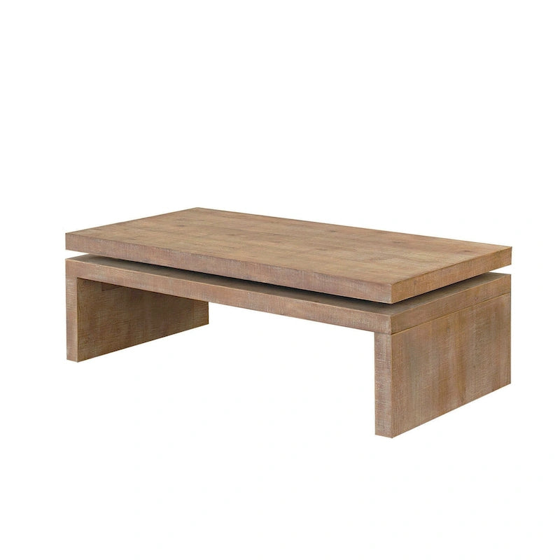 Modern Coffee Table, Wooden Coffee Table, Rectangle Cocktail Tea Table for Living Room, 47.6 L* 23.6 W * 16.3 H