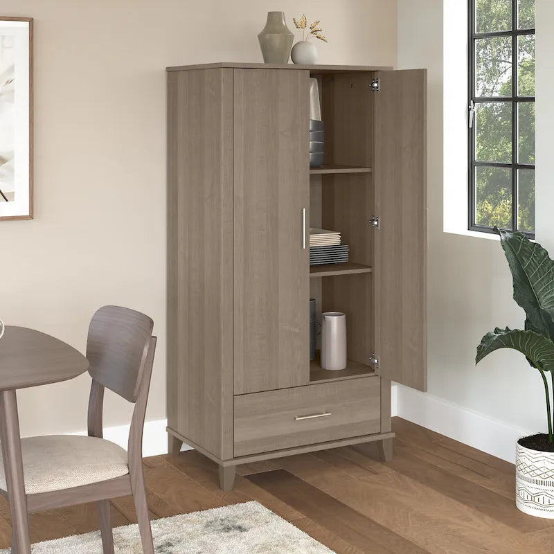 Tall Kitchen Pantry Cabinet with Drawer