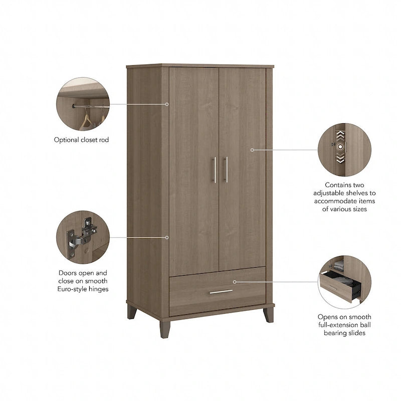 Tall Kitchen Pantry Cabinet with Drawer