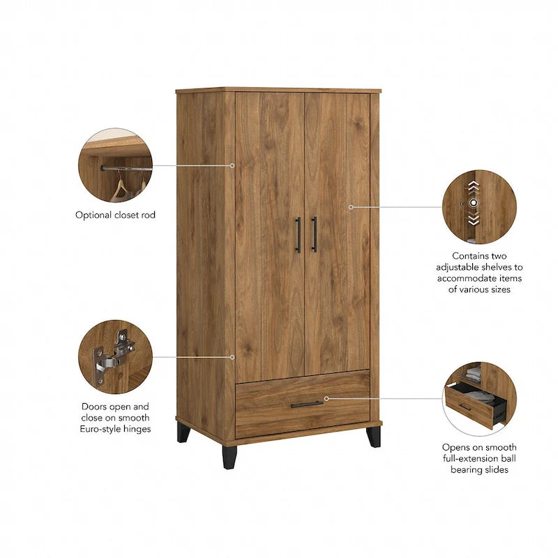 Tall Kitchen Pantry Cabinet with Drawer