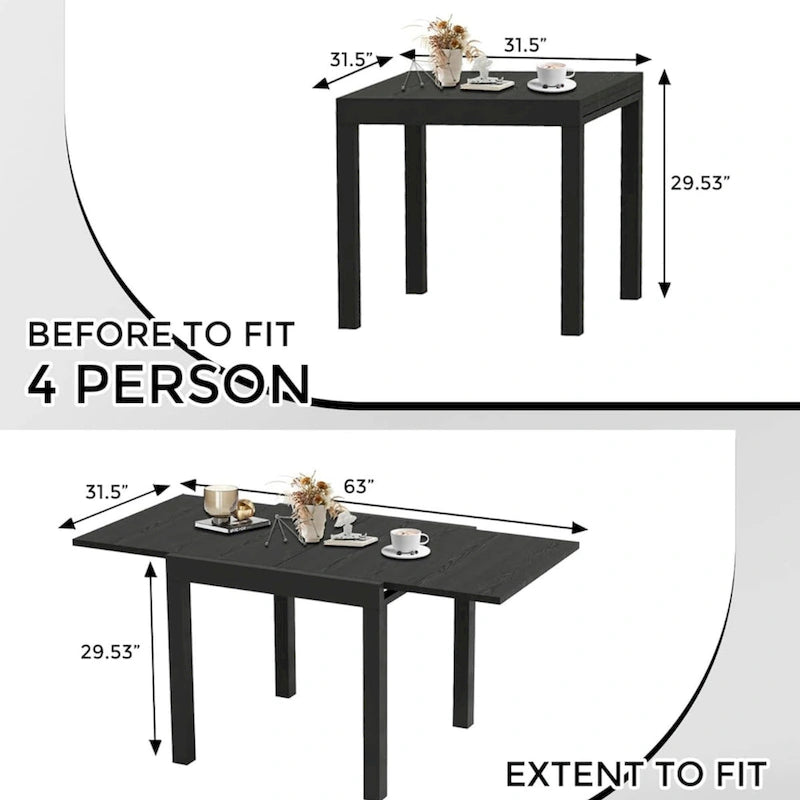 Expandable Outdoor Dining Table for Backyard and Deck - N/A