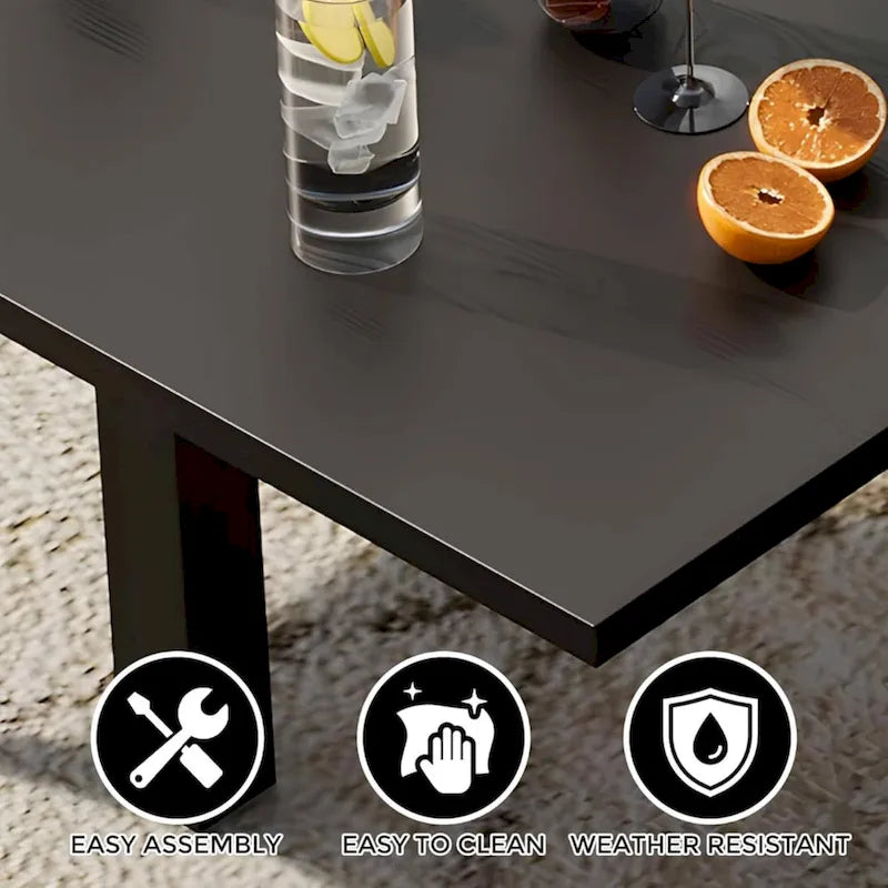 Expandable Outdoor Dining Table for Backyard and Deck - N/A