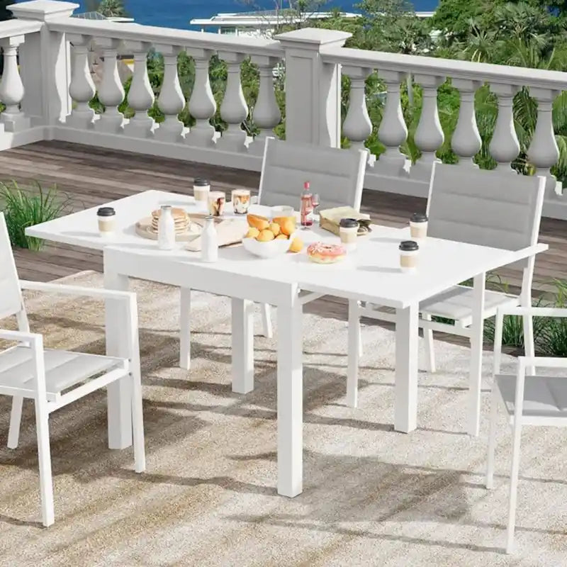 Expandable Outdoor Dining Table for Backyard and Deck - N/A