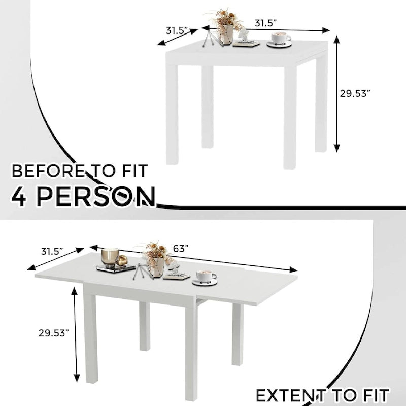 Expandable Outdoor Dining Table for Backyard and Deck - N/A