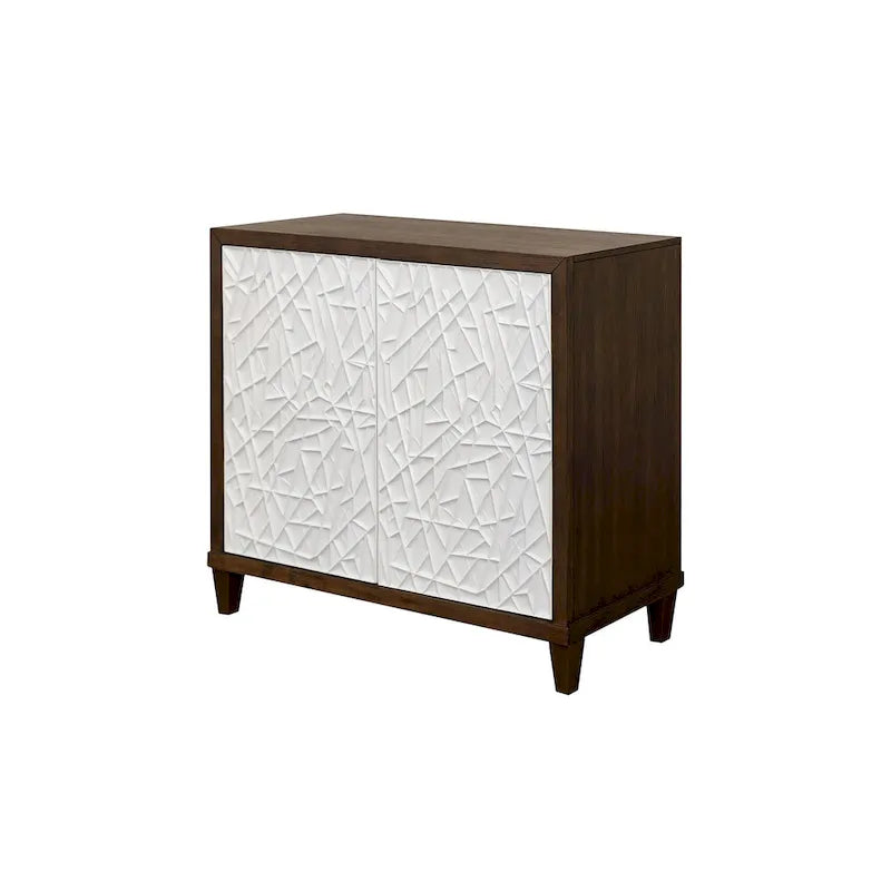 Modern Wood 40 Console with with doors, TV Stand, Accent Cabinet, Entryway Console, Fully Assembled, Brown