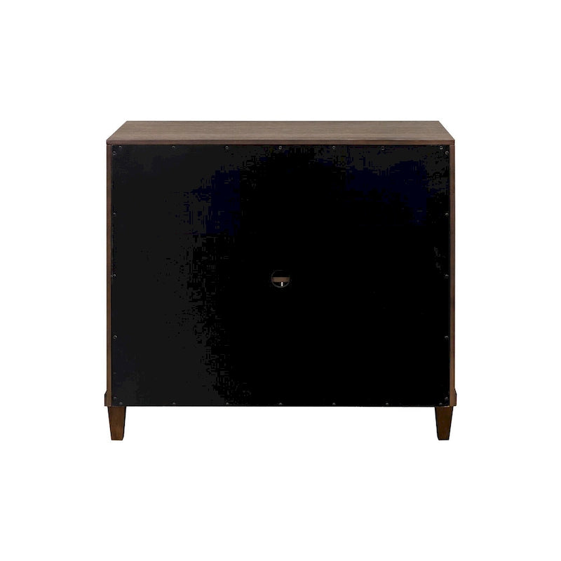 Modern Wood 40 Console with with doors, TV Stand, Accent Cabinet, Entryway Console, Fully Assembled, Brown