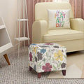 Adeco 16.3 Cube Ottoman Foot Rest Stool