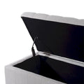 Fabric Tufted Storage Ottoman Bench