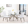 Somette Pogo Round Glass Top Dining Table