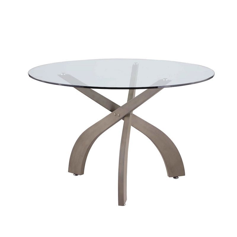 Round Glass Top Dining Table