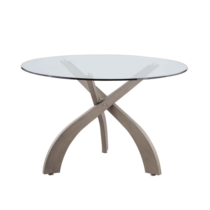 Round Glass Top Dining Table