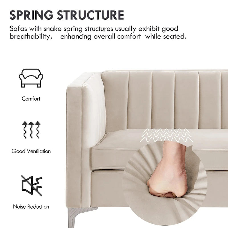 Upholstered Accent Living Room Loveseat