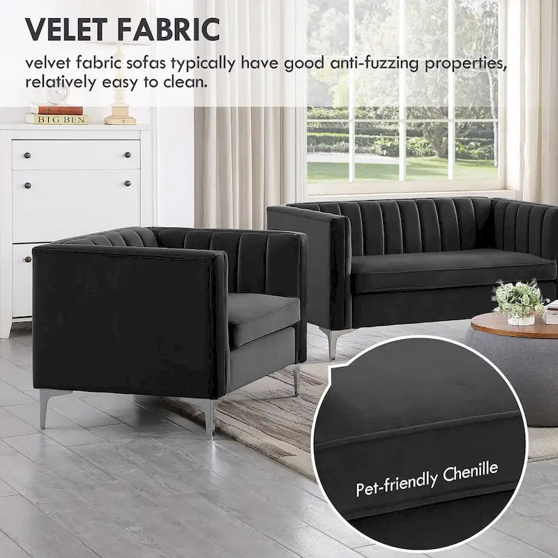 Upholstered Accent Living Room Loveseat