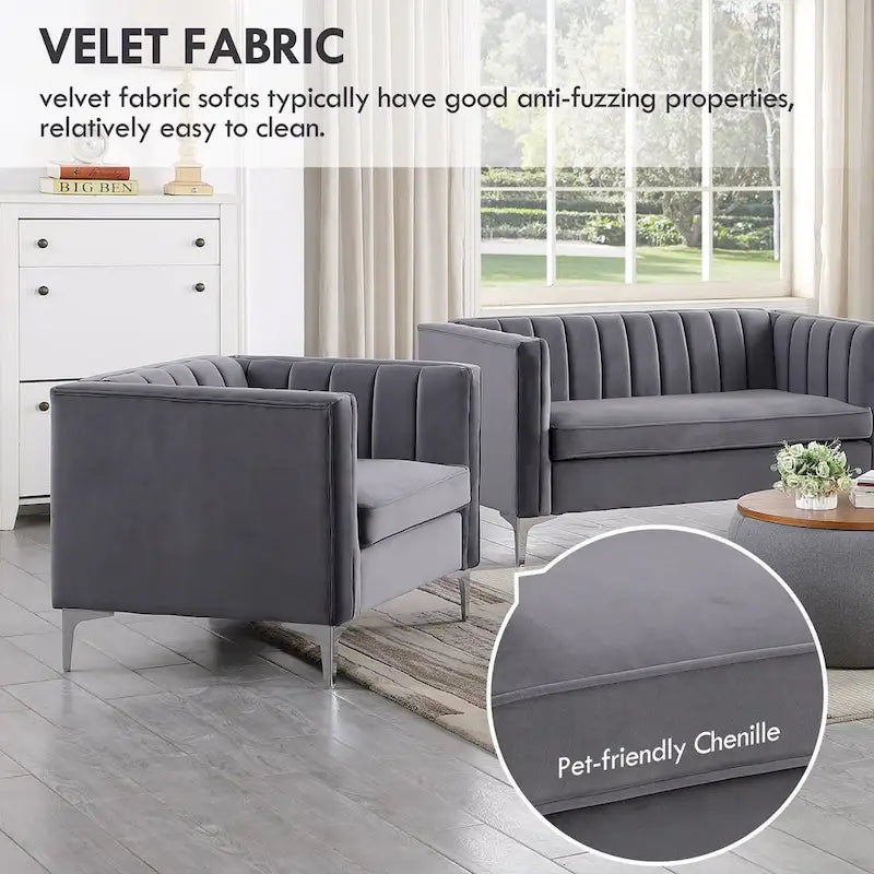 Upholstered Accent Living Room Loveseat
