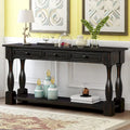 64 in. W Console Table with Drawers and Shelf