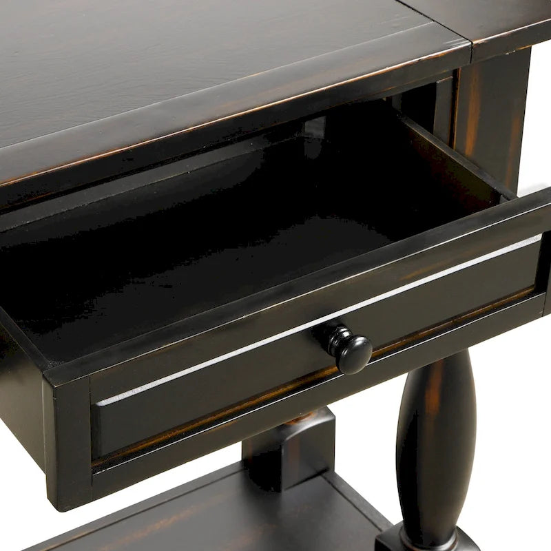 64 in. W Console Table with Drawers and Shelf