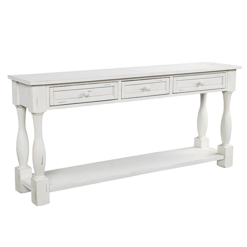 64 in. W Console Table with Drawers and Shelf