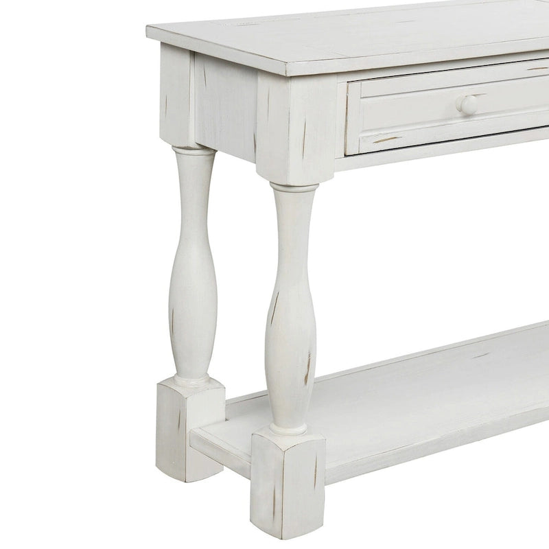 64 in. W Console Table with Drawers and Shelf