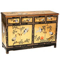 Gold Lacquer Sideboard - Cranes