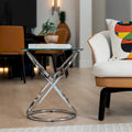 Tempered Glass Round End Table