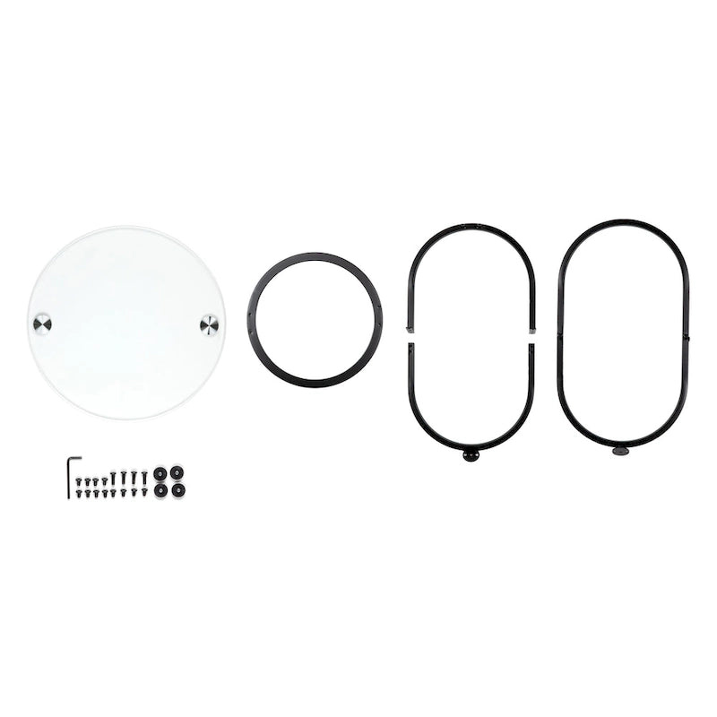 Tempered Glass Round End Table