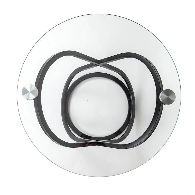 Tempered Glass Round End Table