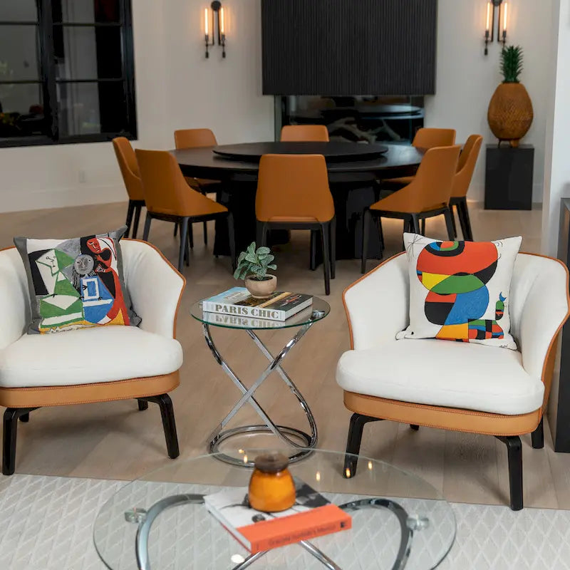 Tempered Glass Round End Table