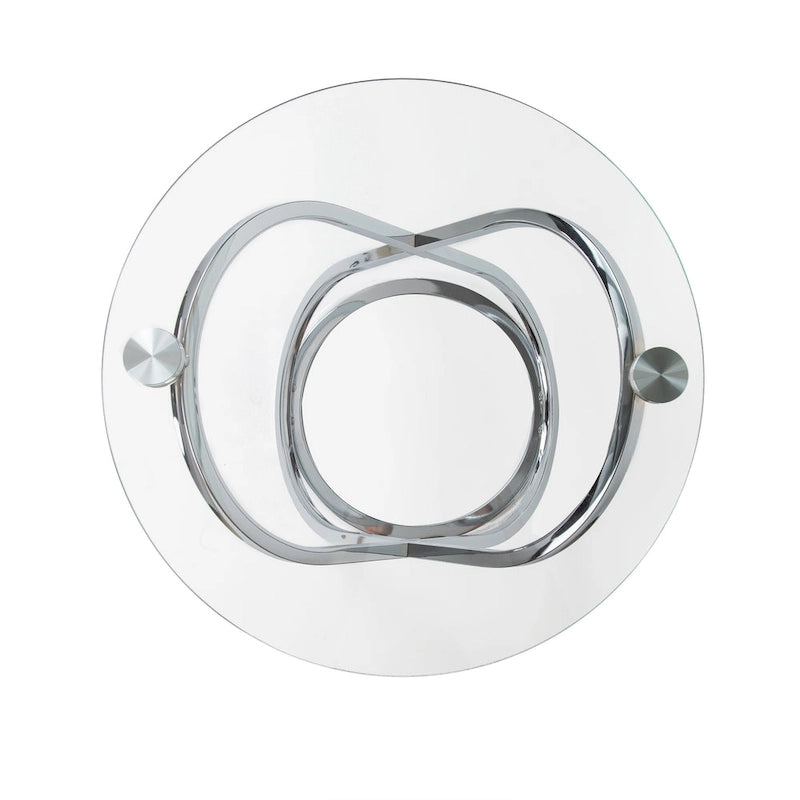 Tempered Glass Round End Table