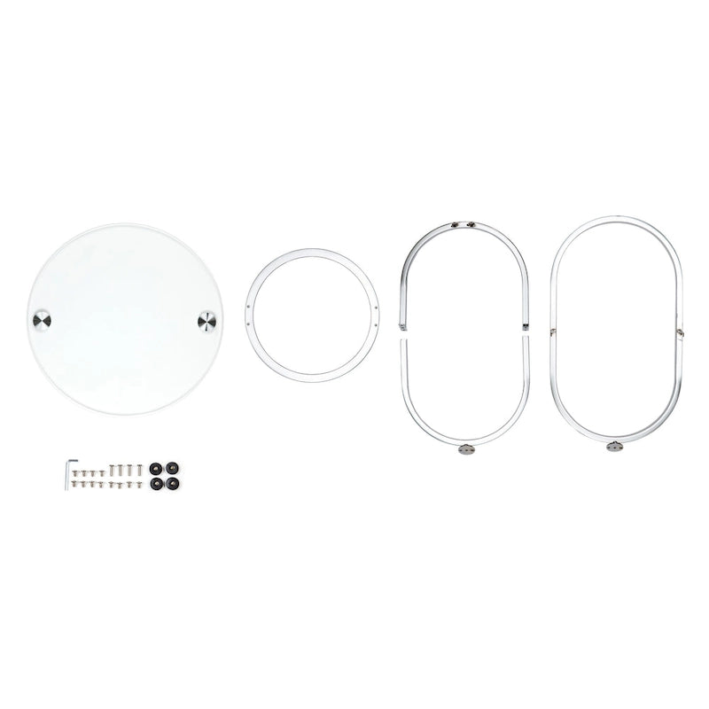 Tempered Glass Round End Table