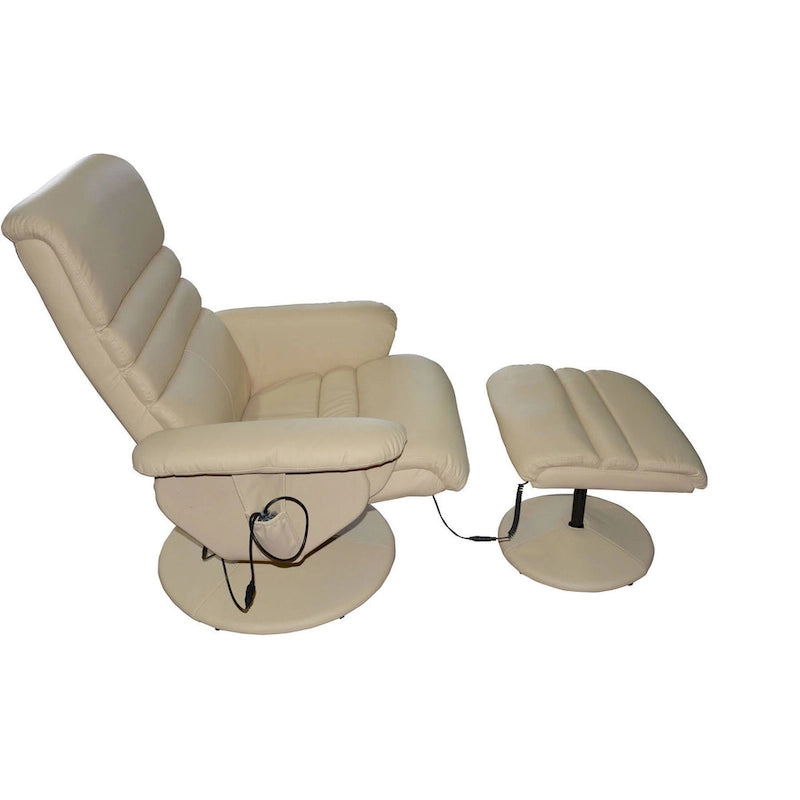 Electric Massage Armchair with Ottoman