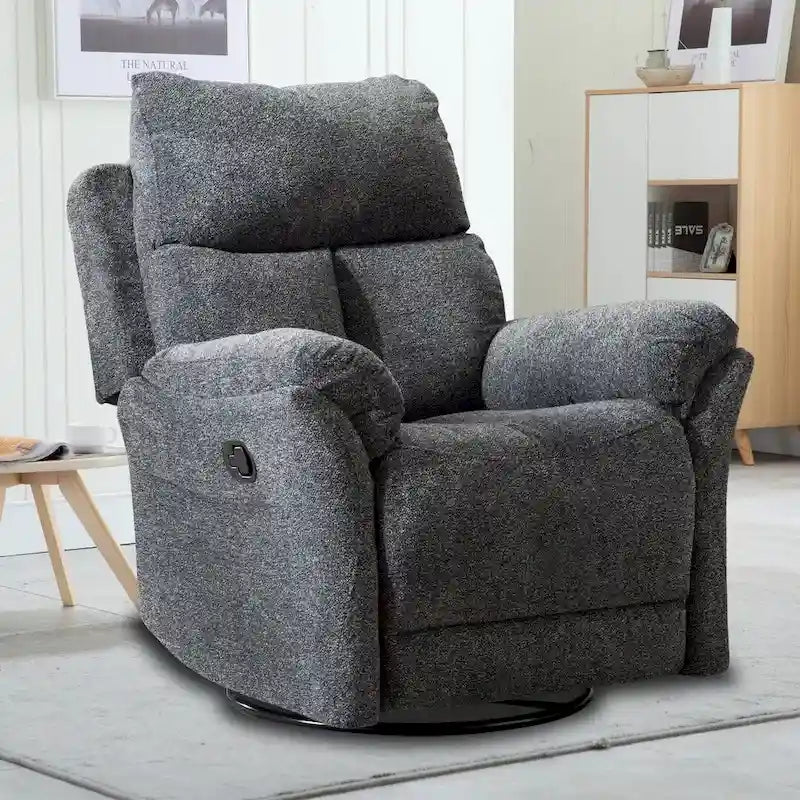 Manual Fabric Overstuffed Soft Rocking Recliner Chairs Sofa for Living Room