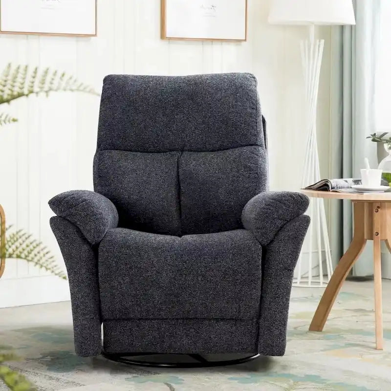 Manual Fabric Overstuffed Soft Rocking Recliner Chairs Sofa for Living Room