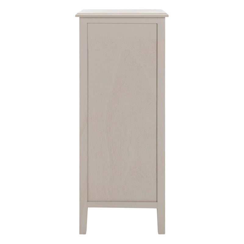 Distressed Black 4-Drawer Storage Side Table
