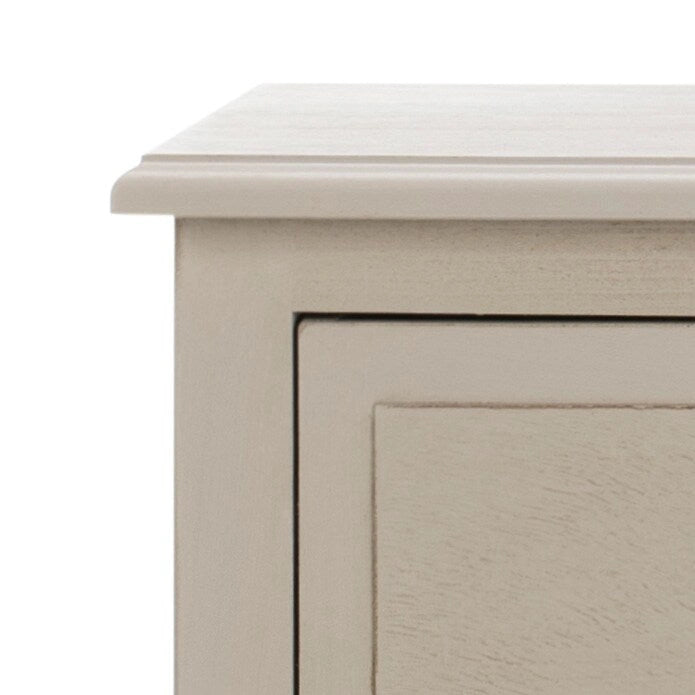 Distressed Black 4-Drawer Storage Side Table