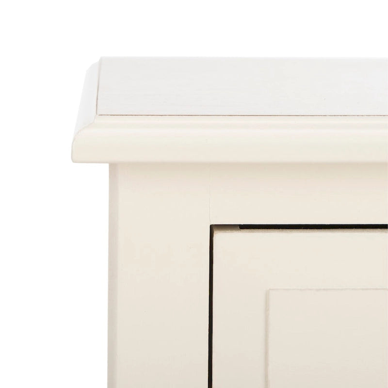 Distressed Black 4-Drawer Storage Side Table
