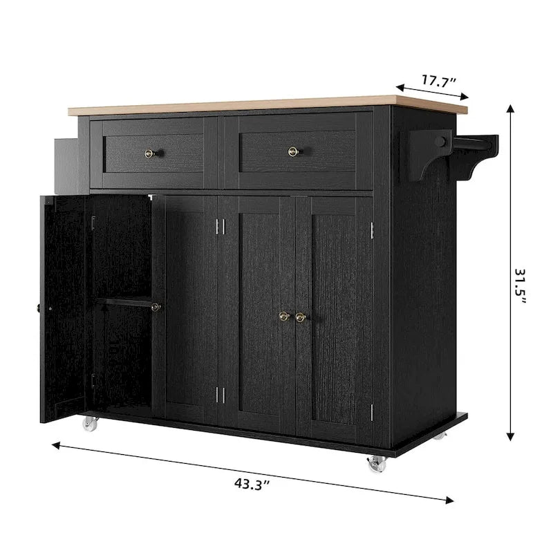 Kitchen Island Cart on Wheels