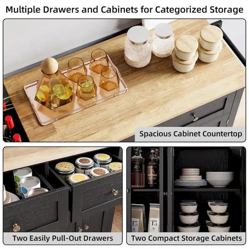 Kitchen Island Cart on Wheels