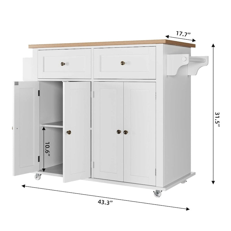 Kitchen Island Cart on Wheels