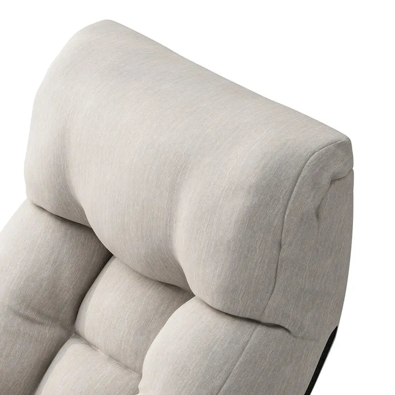 Gray adjustable head and waist lounge chair recliners