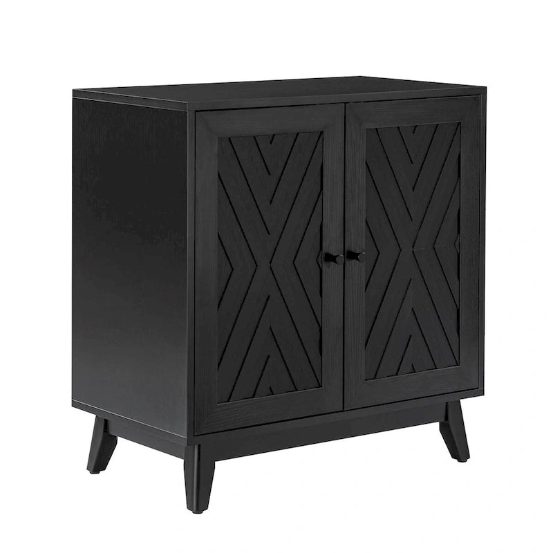 Midcentury 30Tall 2 Door Accent Cabinet