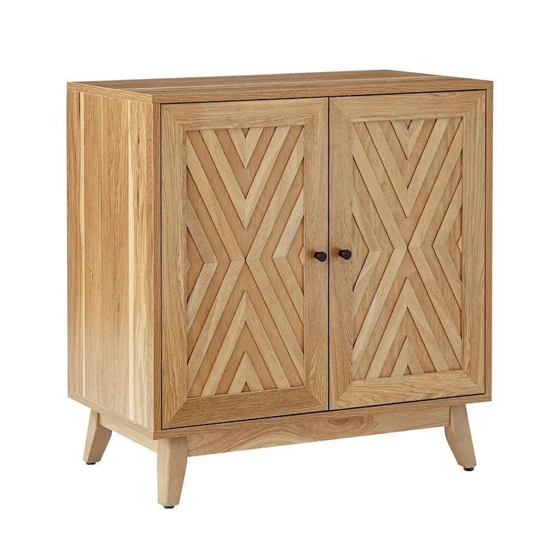 Midcentury 30Tall 2 Door Accent Cabinet