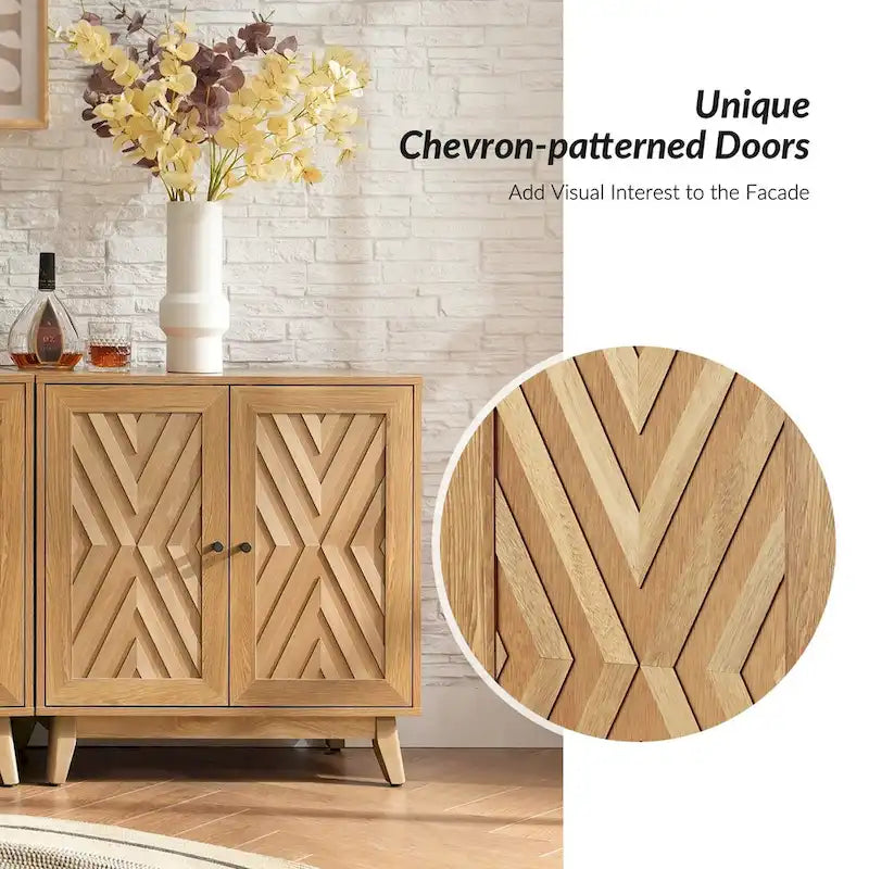 Midcentury 30Tall 2 Door Accent Cabinet