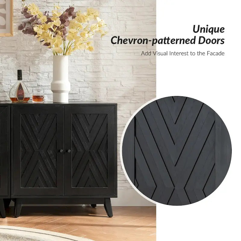 Midcentury 30Tall 2 Door Accent Cabinet