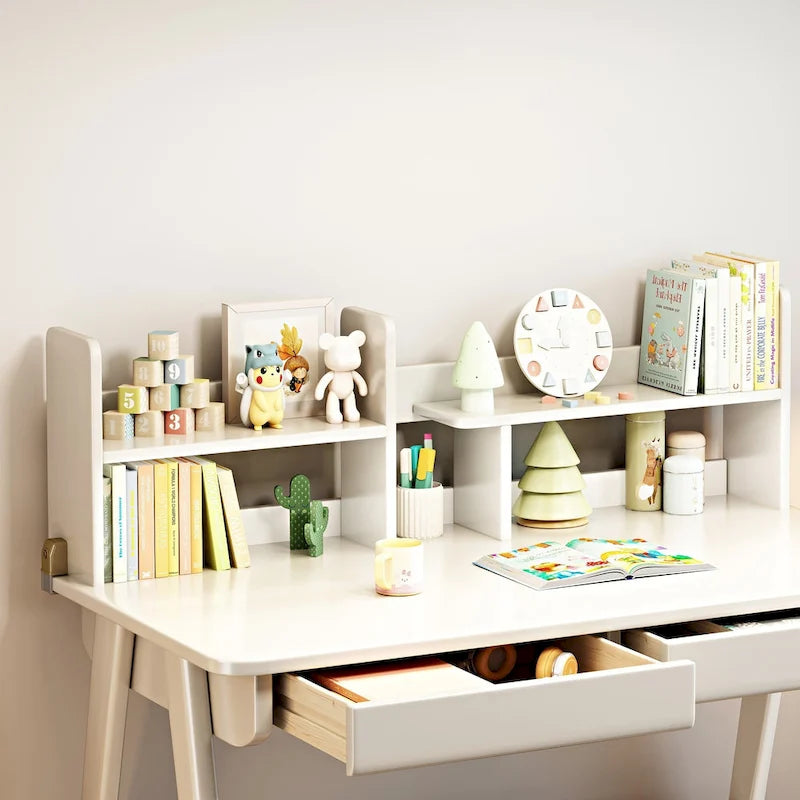 Kids Desk Kids Table Wood Computer Desk with Bookshelf - N/A