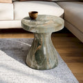 Stylish Indoor and Outdoor Faux Marble End Table