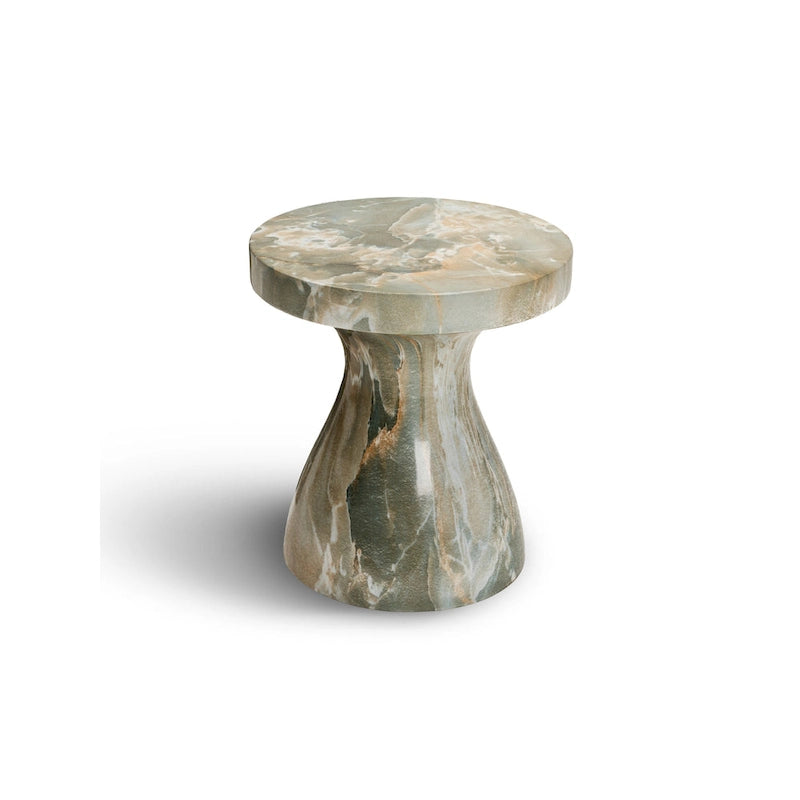 Stylish Indoor and Outdoor Faux Marble End Table