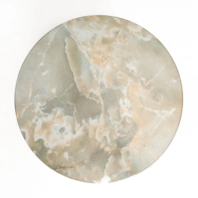 Stylish Indoor and Outdoor Faux Marble End Table