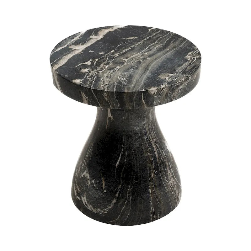 Stylish Indoor and Outdoor Faux Marble End Table