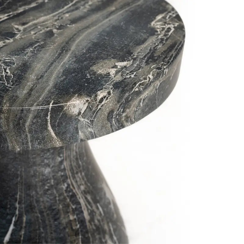 Stylish Indoor and Outdoor Faux Marble End Table